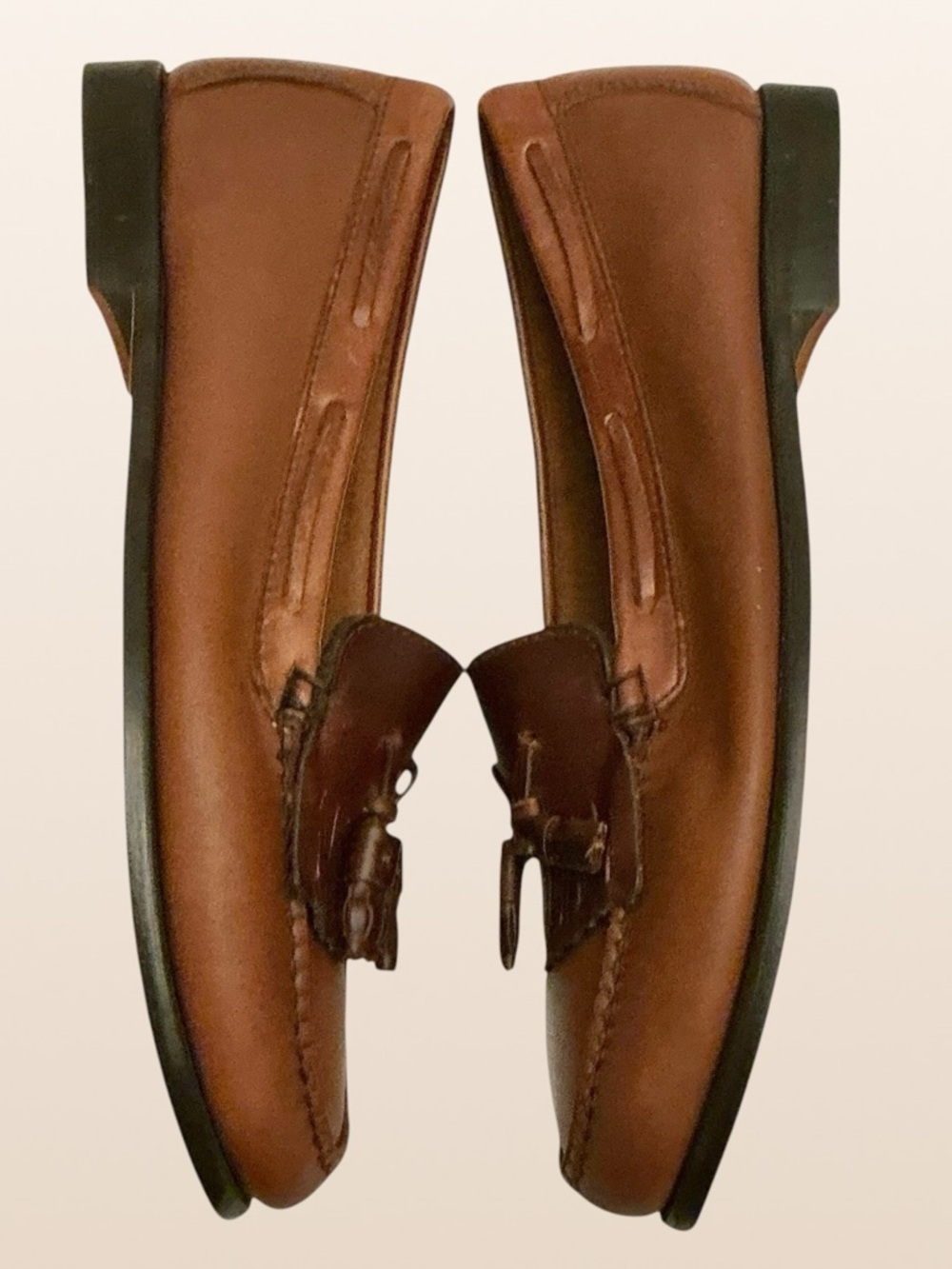 G.H. Bass Jackie Brown Leather Weejuns Loafer Kiltie Fringe Tassel Slip On Sz 9 - Picture 8 of 13